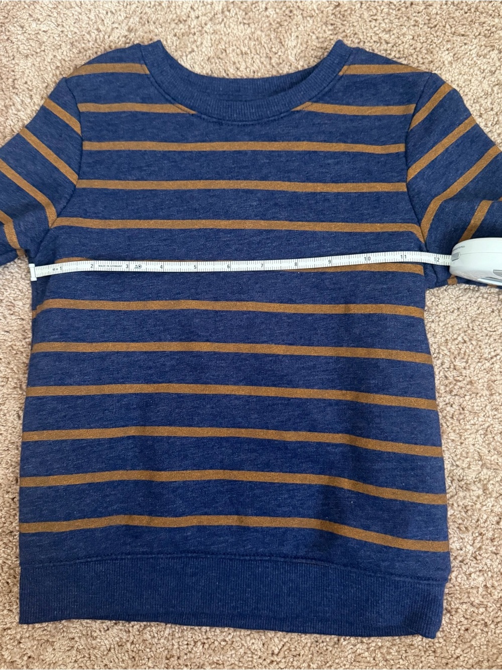 Cat & Jack Toddler Boy Blue & Orange Striped Crewneck Sweatshirt Size 4T - Picture 7 of 8